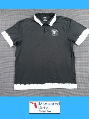 Disney Parks Pirates of the Caribbean Polo Shirt Mens Large Black
